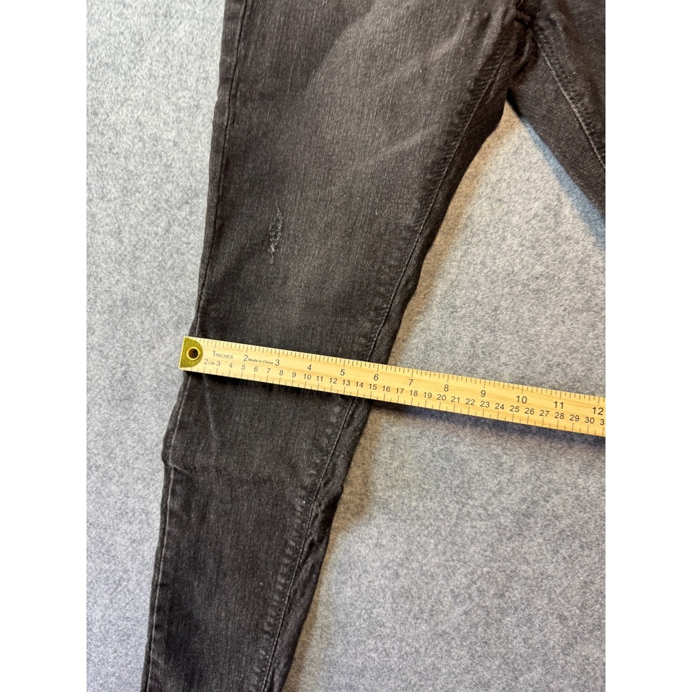 Sira Jean Womens L Gray Denim Mid Rise Frayed Hem Skinny Jeans - Picture 12 of 16